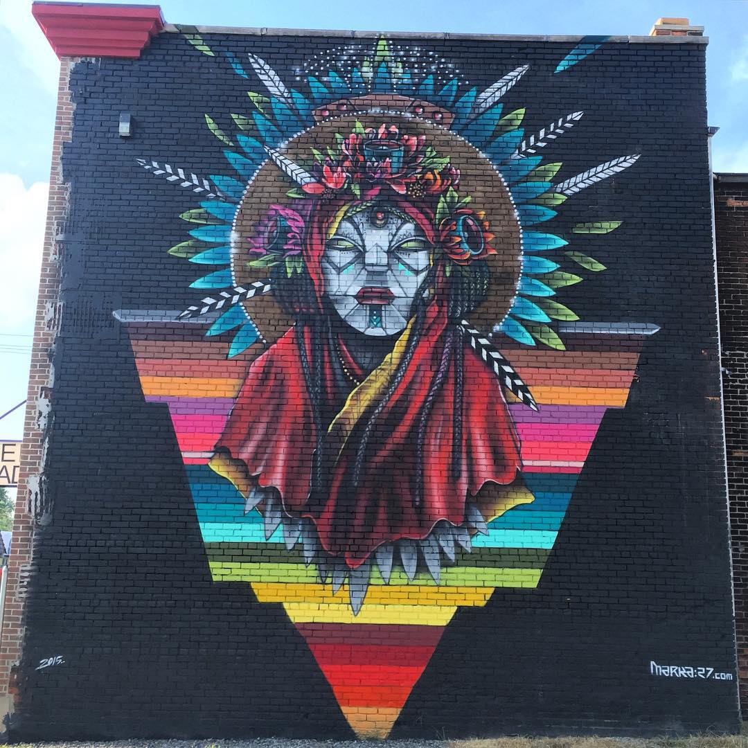 mural in Detroit by artist MARKA27.