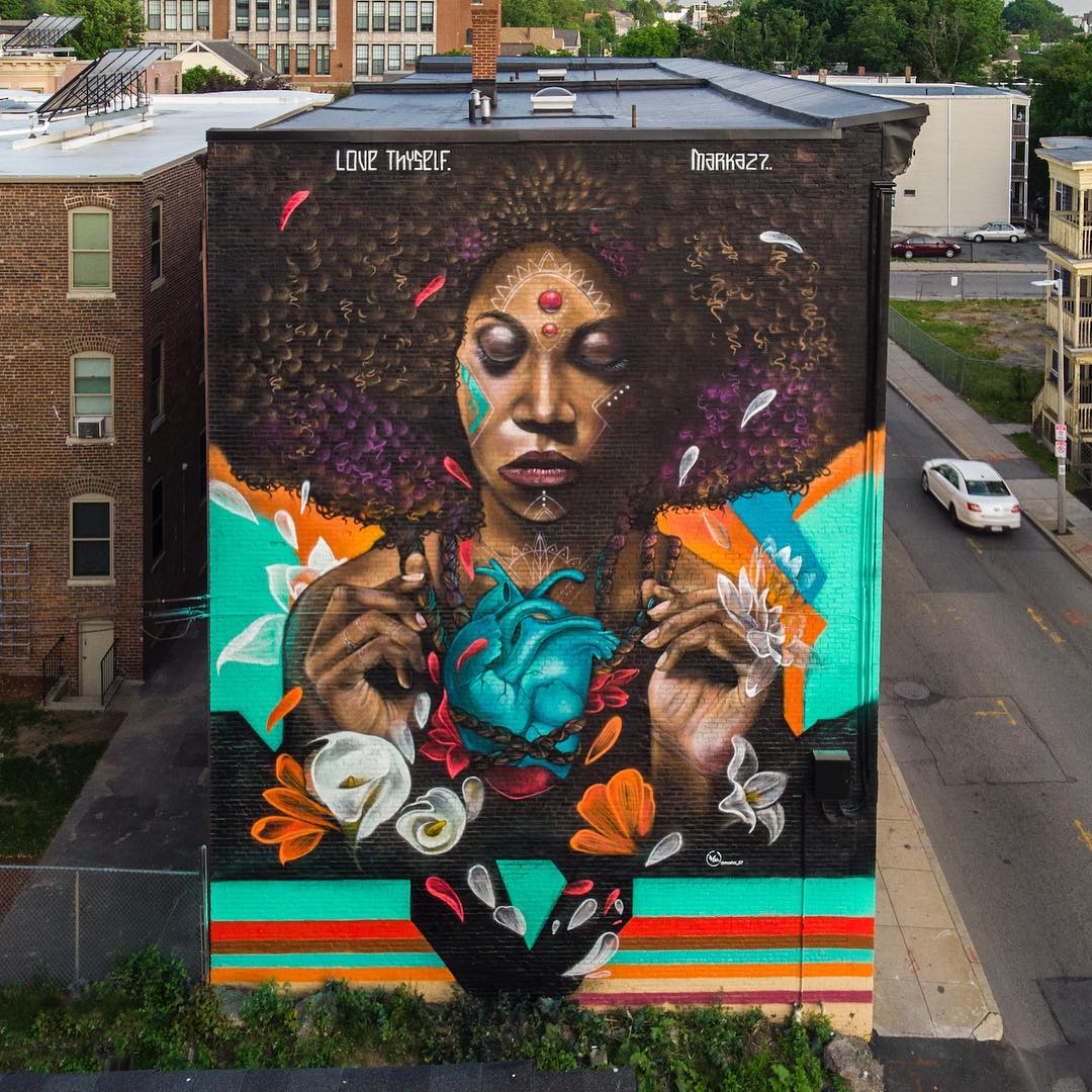mural in Boston by artist MARKA27.