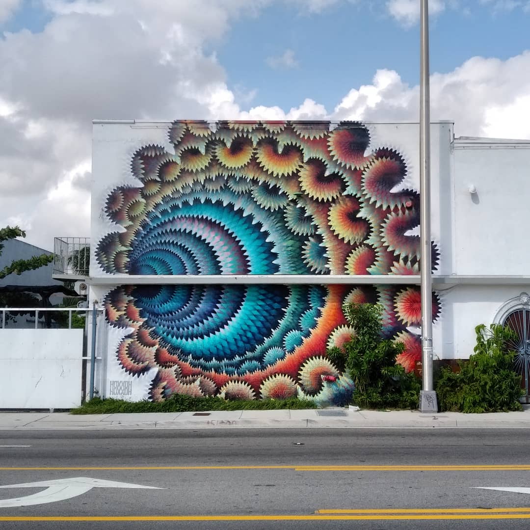 mural in Miami by artist Hoxxoh.