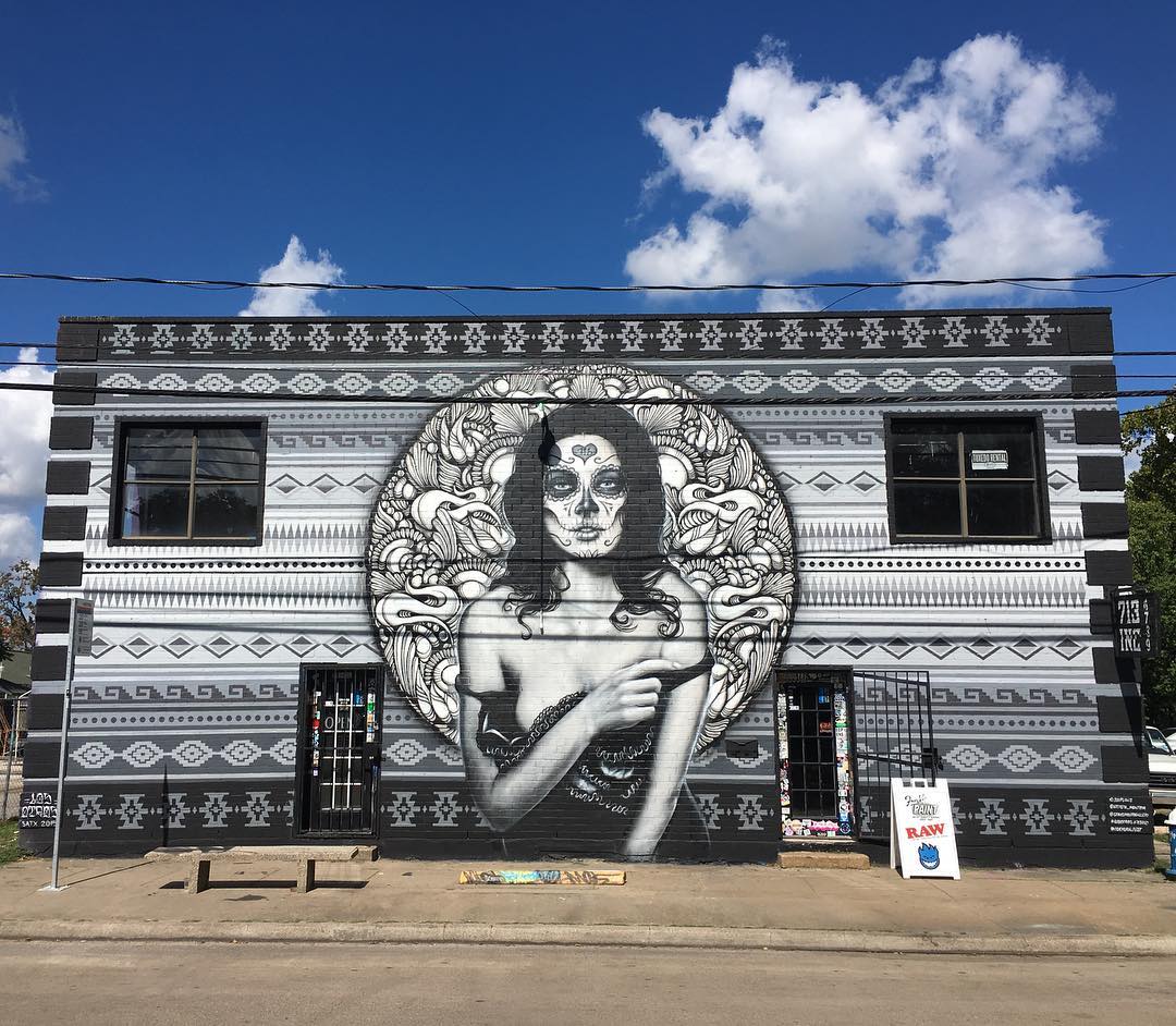 mural in Houston by artist Nik Soupè.