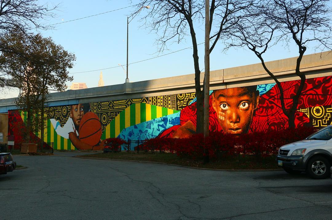 mural in Cleveland by artist Ananda Nahu.