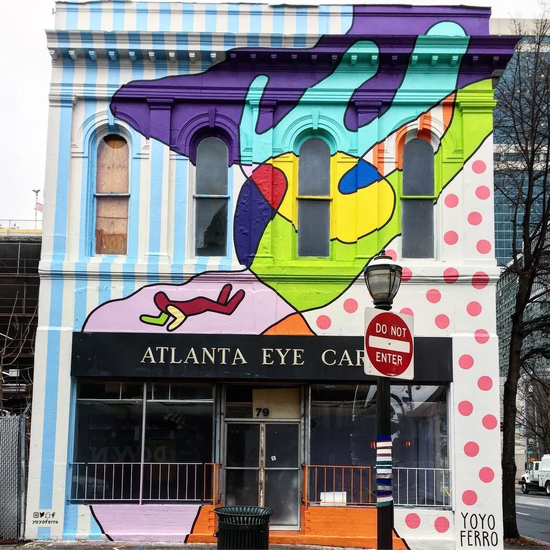 mural in Atlanta by artist Yoyo Ferro.