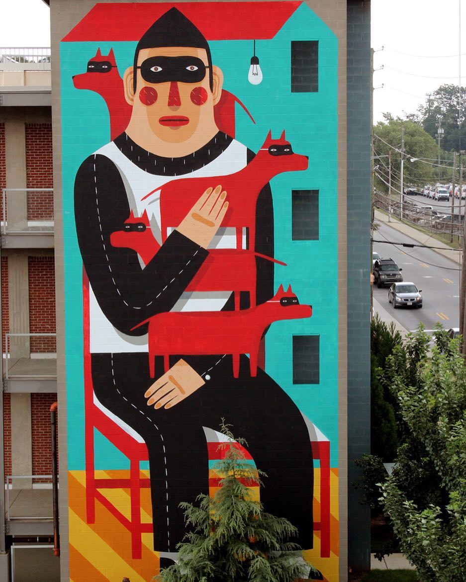 mural in Atlanta by artist Agostino Iacurci.