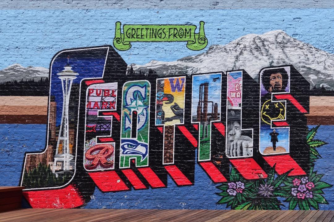 mural in Seattle by artist Greetings From.