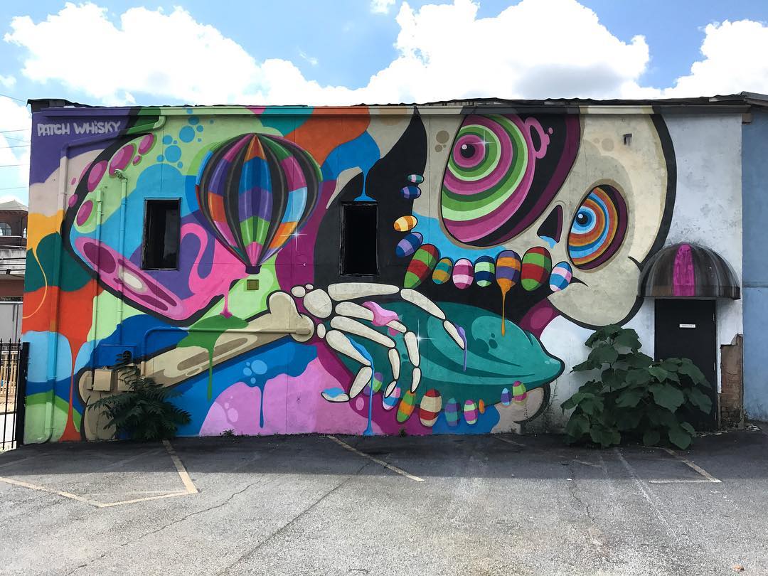 mural in Atlanta by artist Patch Whisky. Tagged: outerspace project