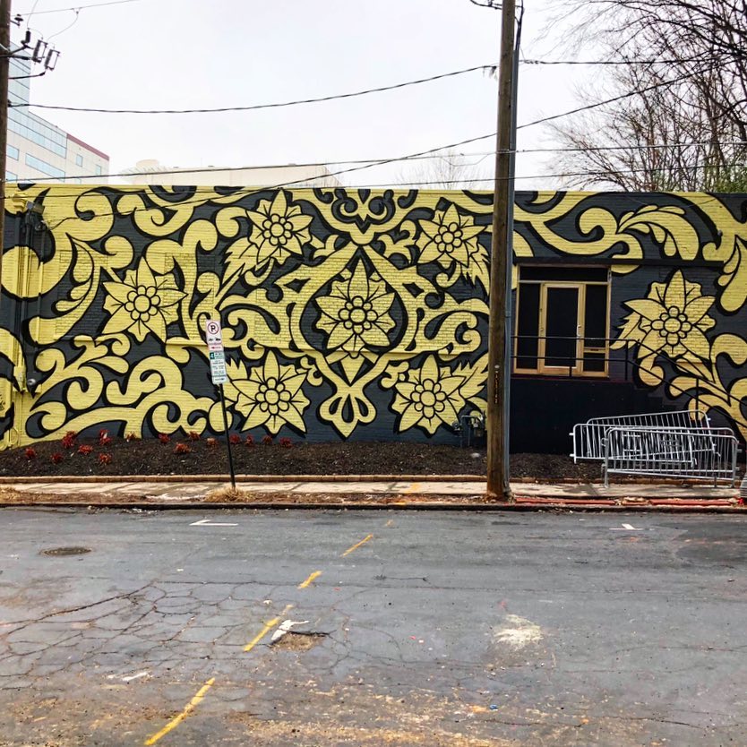 mural in Atlanta by artist Dr. Dax. Tagged: pattern