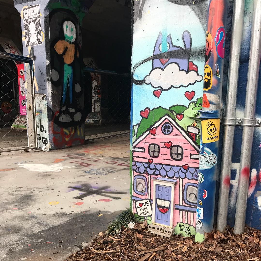 mural in Atlanta by artist Tiny Doors ATL.