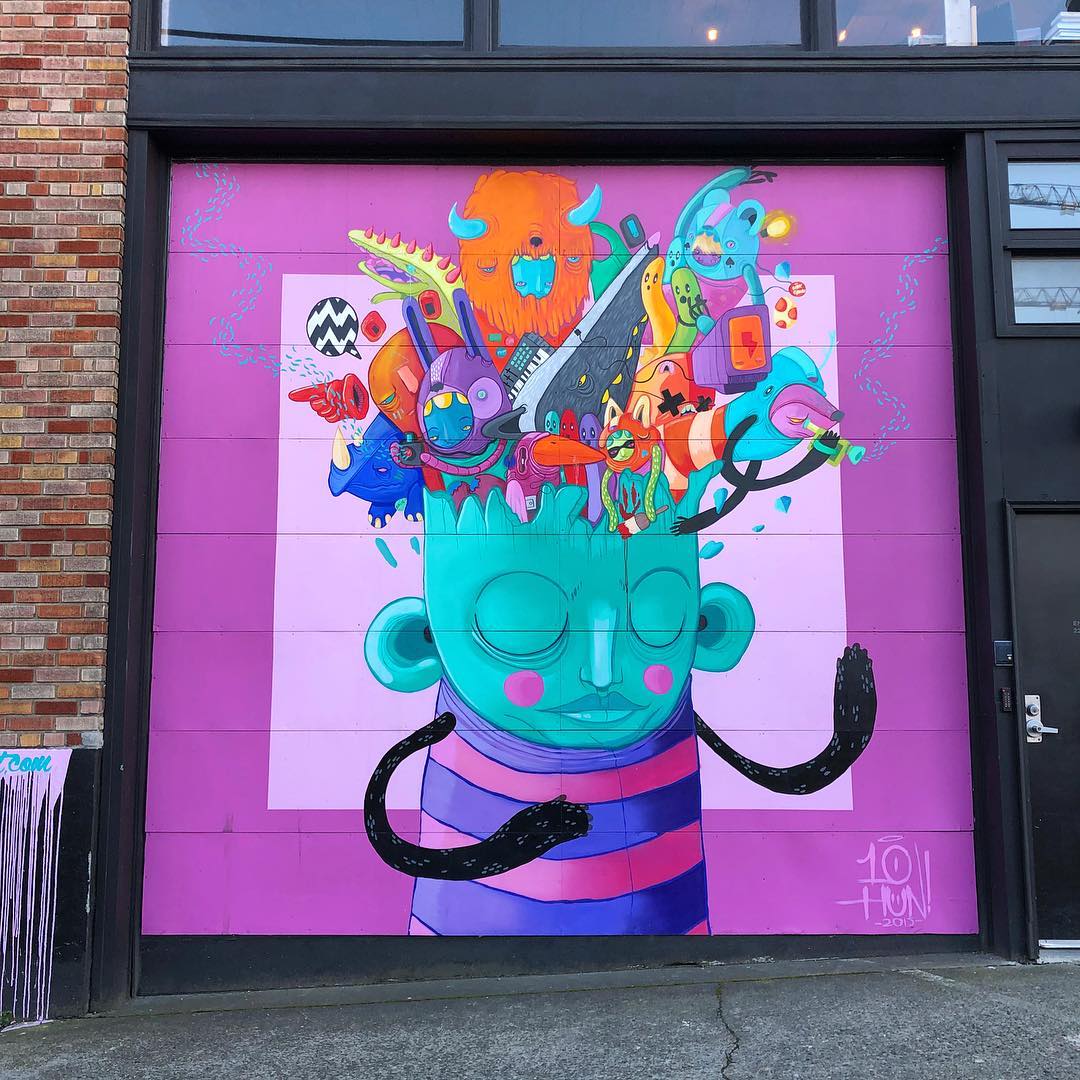 mural in Seattle by artist Ten Hundred.