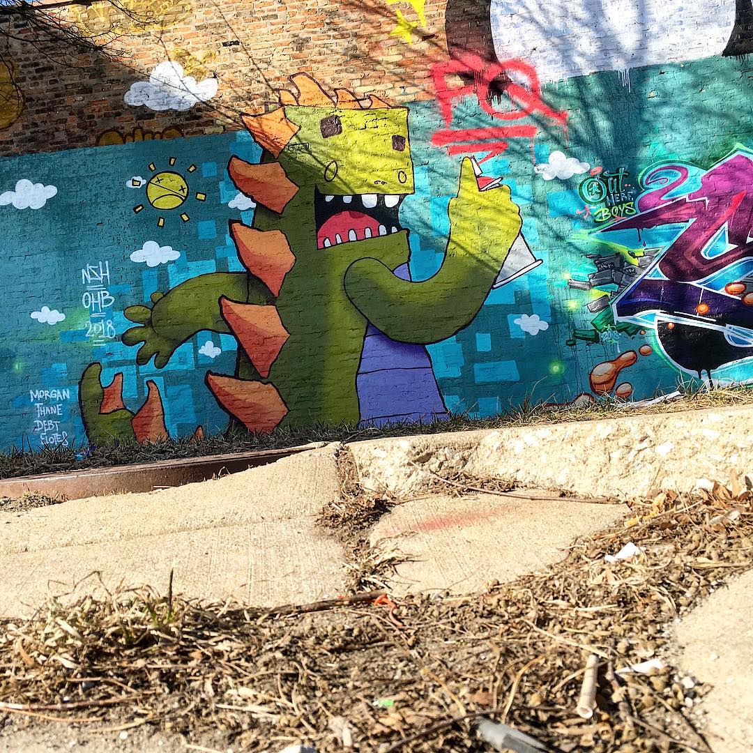 mural in Chicago by artist FQart. Tagged: character