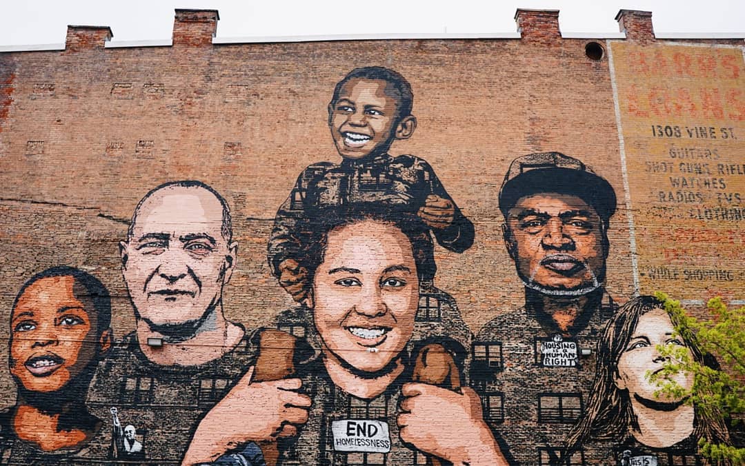 mural in Cincinnati by artist ICY and SOT.