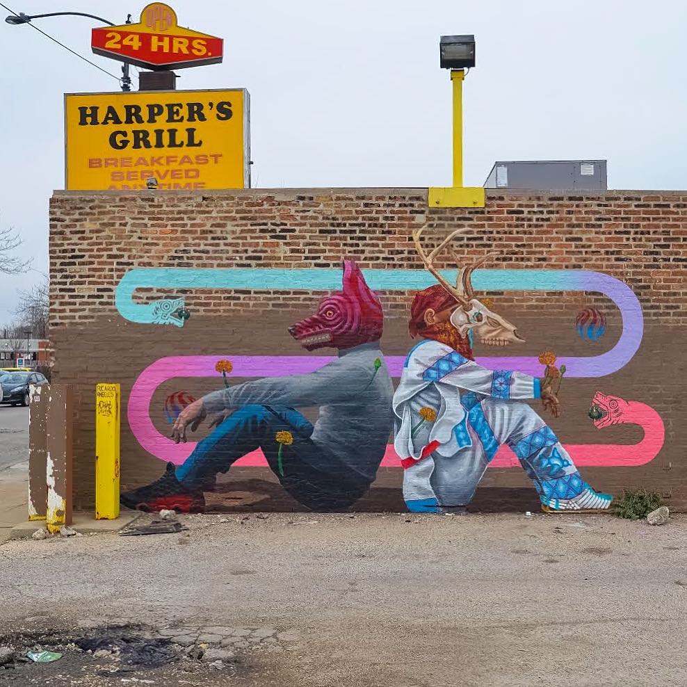 mural in Chicago by artist Diske Uno.
