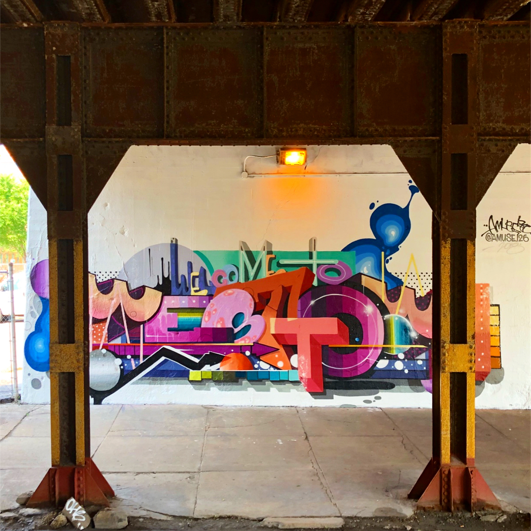 mural in Chicago by artist Amuse126. Tagged: lettering