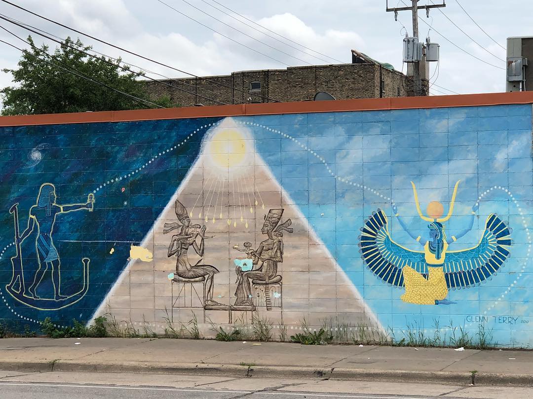 mural in Minneapolis by artist Glenn Terry. Tagged: Nefertiti