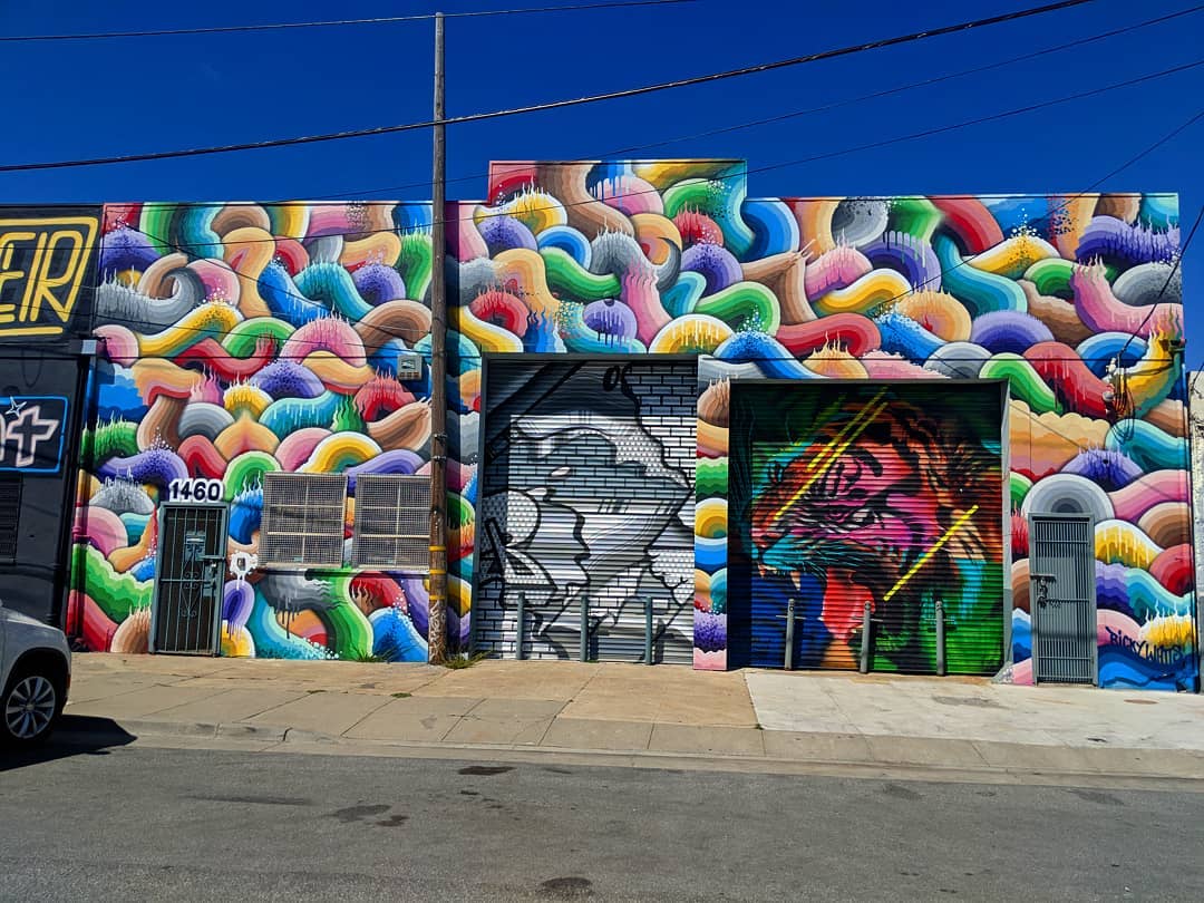 mural in San Francisco by artist Ricky Watts. Tagged: pattern