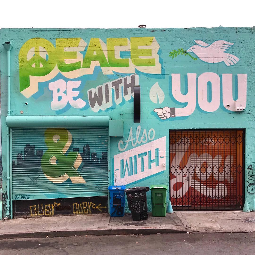 mural in San Francisco by artist unknown. Tagged: lettering