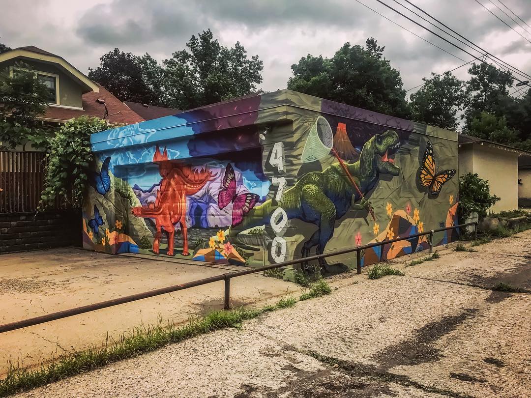 mural in Minneapolis by artist Cyfi.
