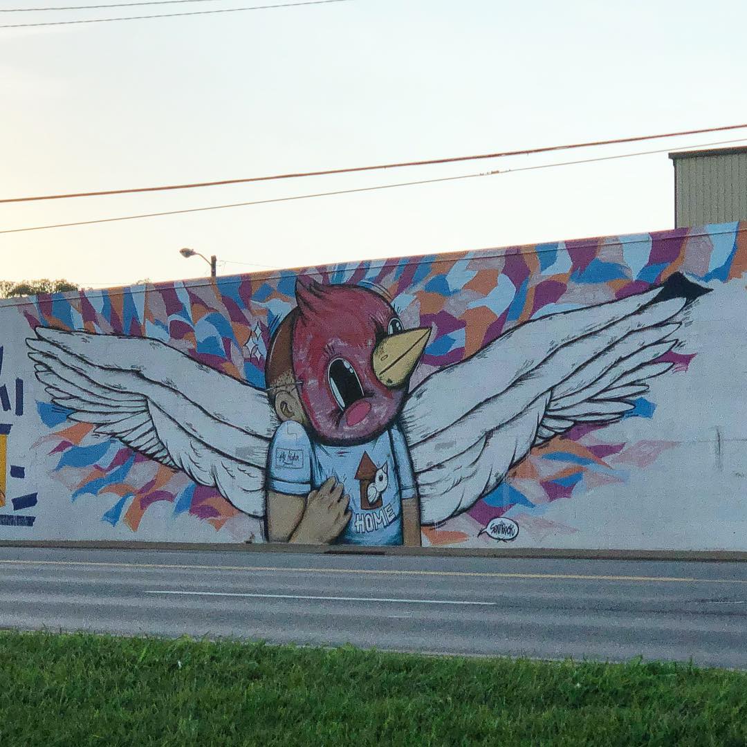 mural in Nashville by artist Sentrock.