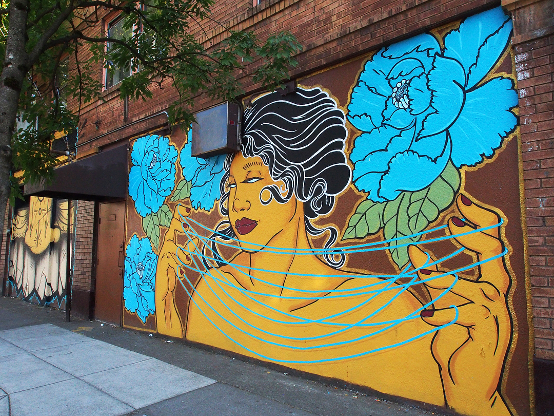 mural in Portland by artist N.O. Bonzo.