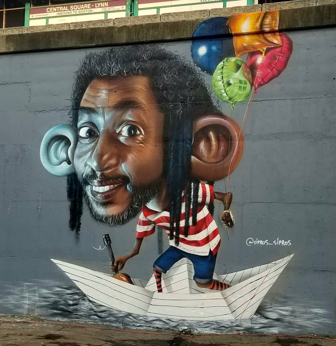 mural in Lynn by artist Sipros Naberezny.