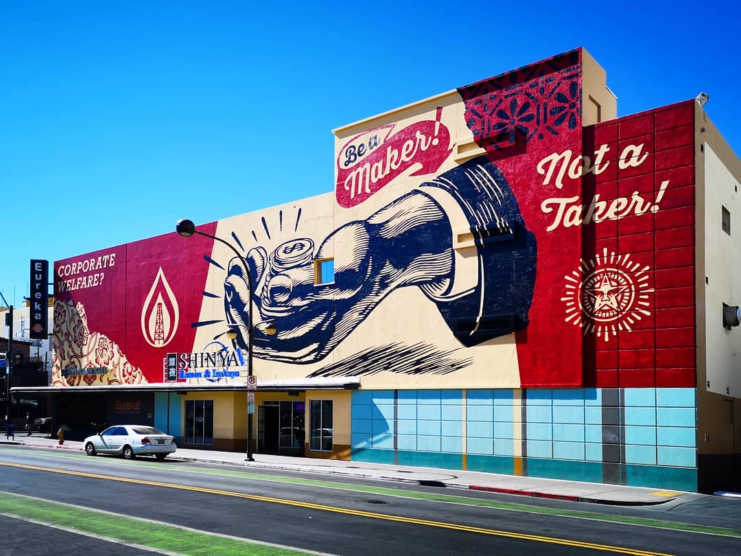 mural in Las Vegas by artist Shepard Fairey.