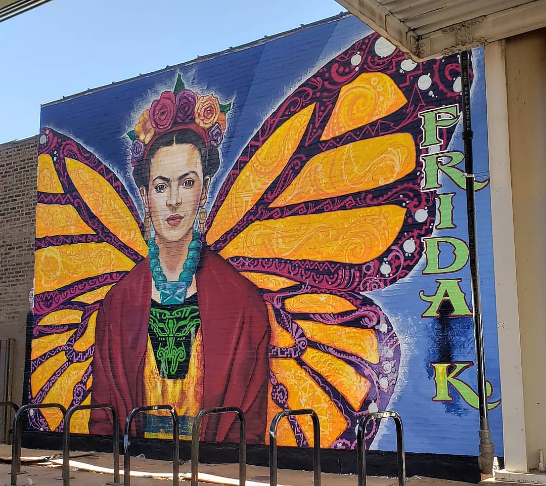 mural in Chicago by artist Robert Valadez. Tagged: Frida Kahlo