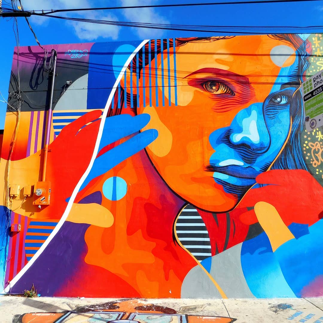 mural in Miami by artist Dourone.