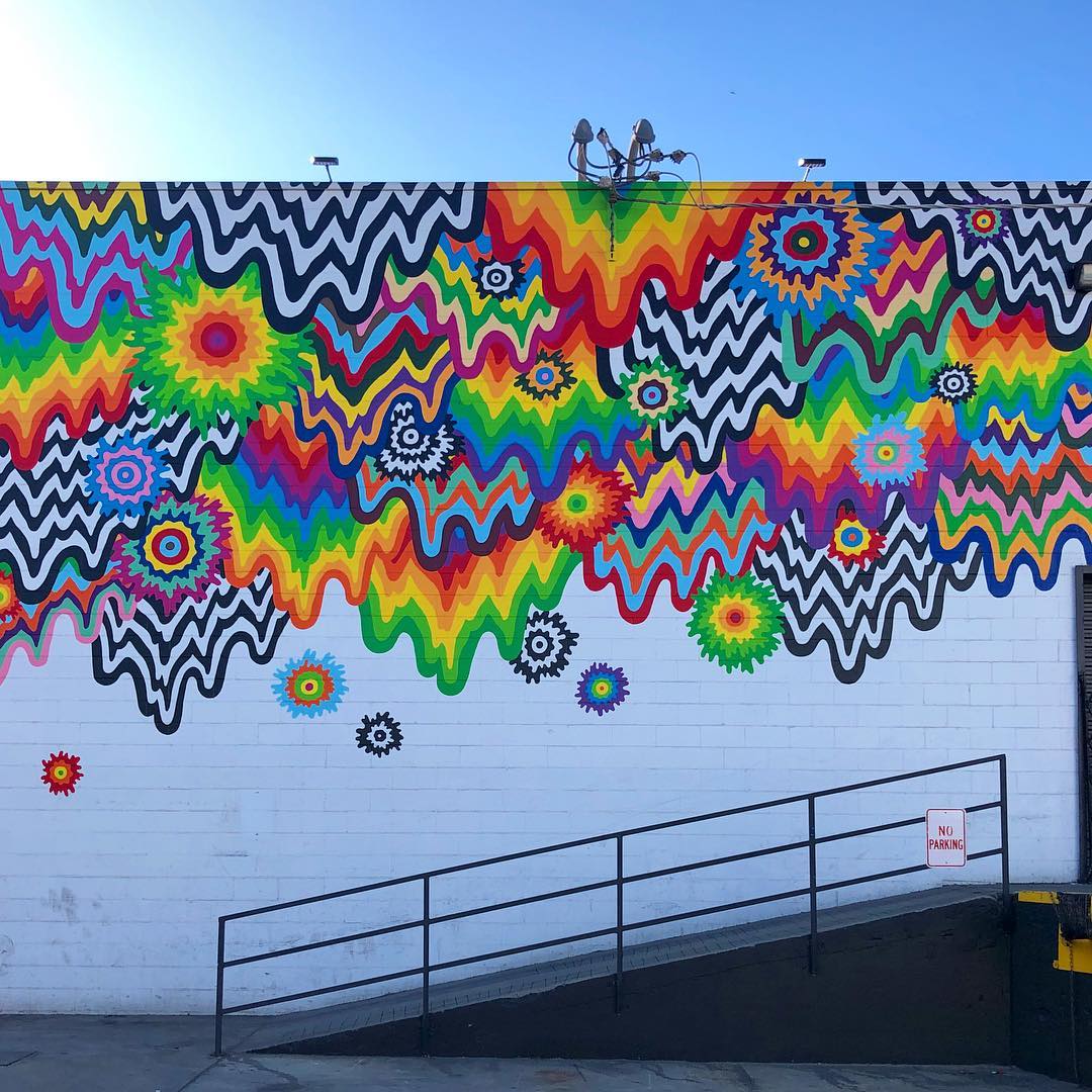 mural in Los Angeles by artist Jen Stark.