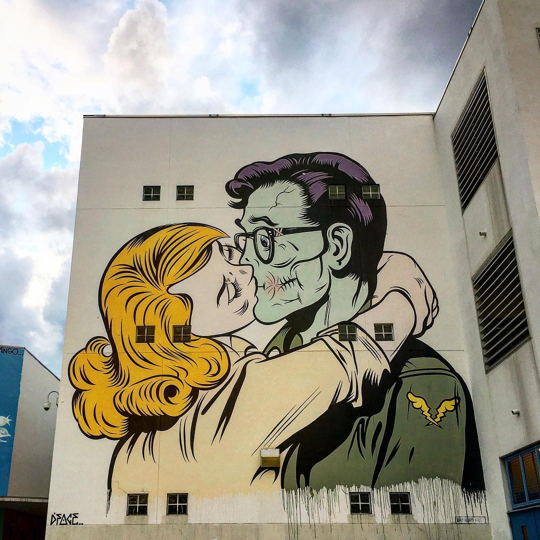 mural in Miami by artist DFace.