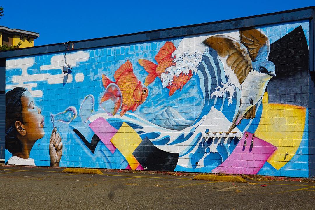 mural in Seattle by artist John Horton.