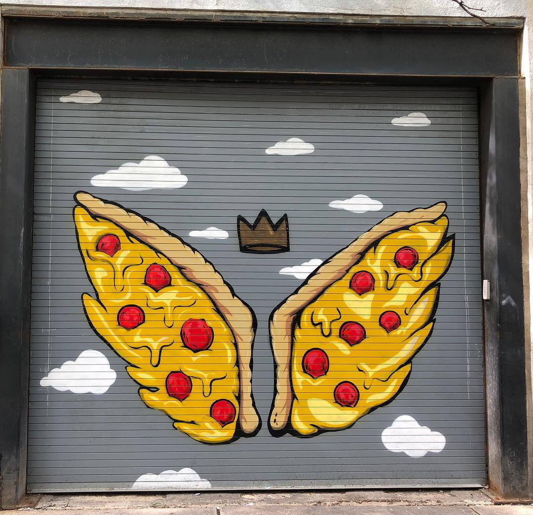 mural in Chicago by artist The Bear Champ. Tagged: wings