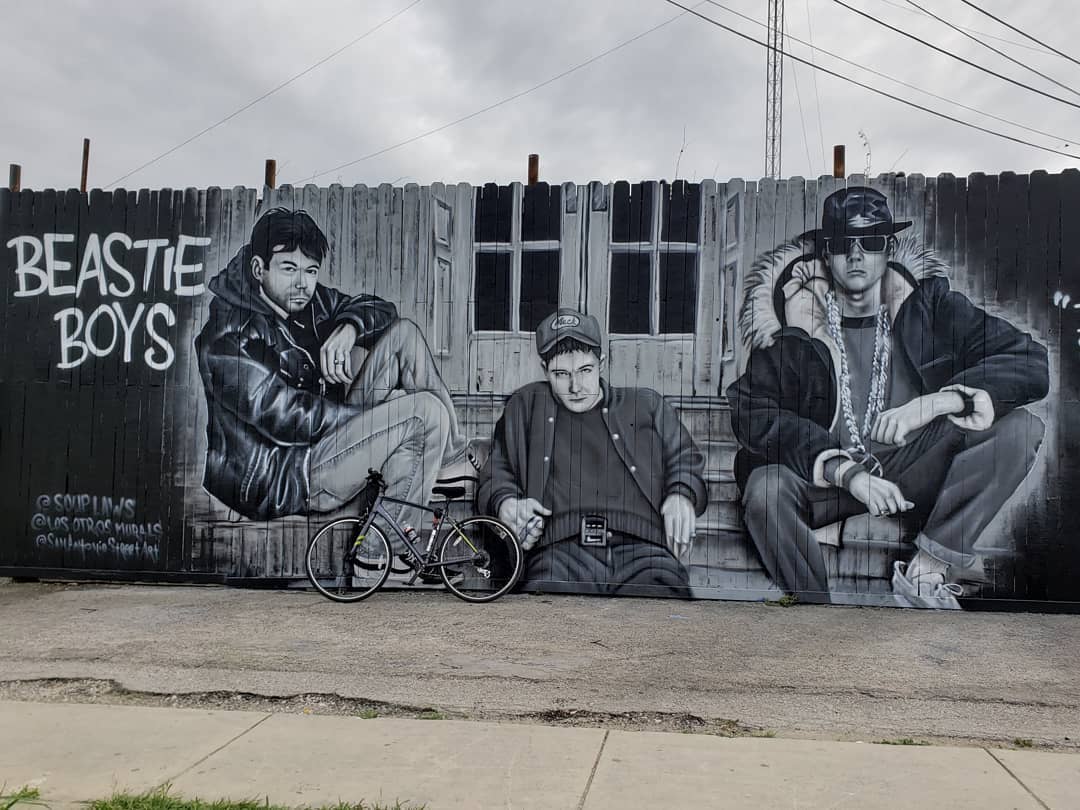 mural in San Antonio by artist Nik Soupè. Tagged: Beastie Boys, music