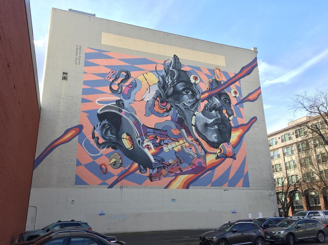 mural in Portland by artist Caratoes.