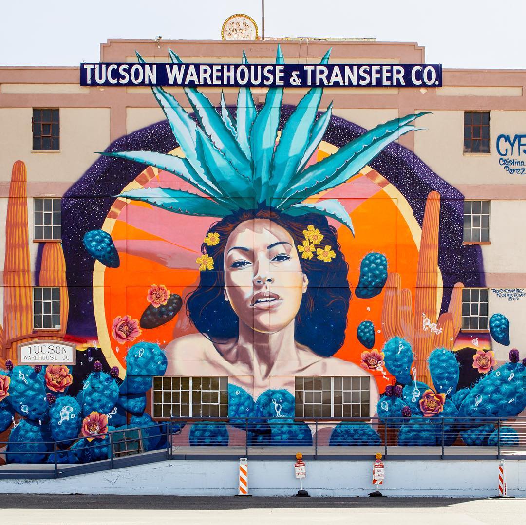mural in Tucson by artist Cyfi.