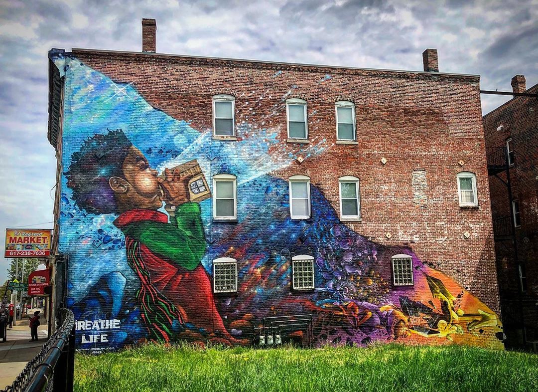 mural in Boston by artist unknown.