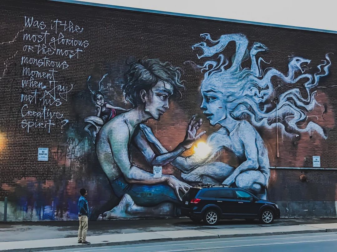 mural in Toronto by artist Herakut.