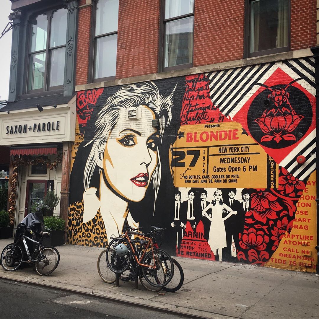 mural in New York by artist Shepard Fairey. Tagged: Blondie, Debbie Harry, music