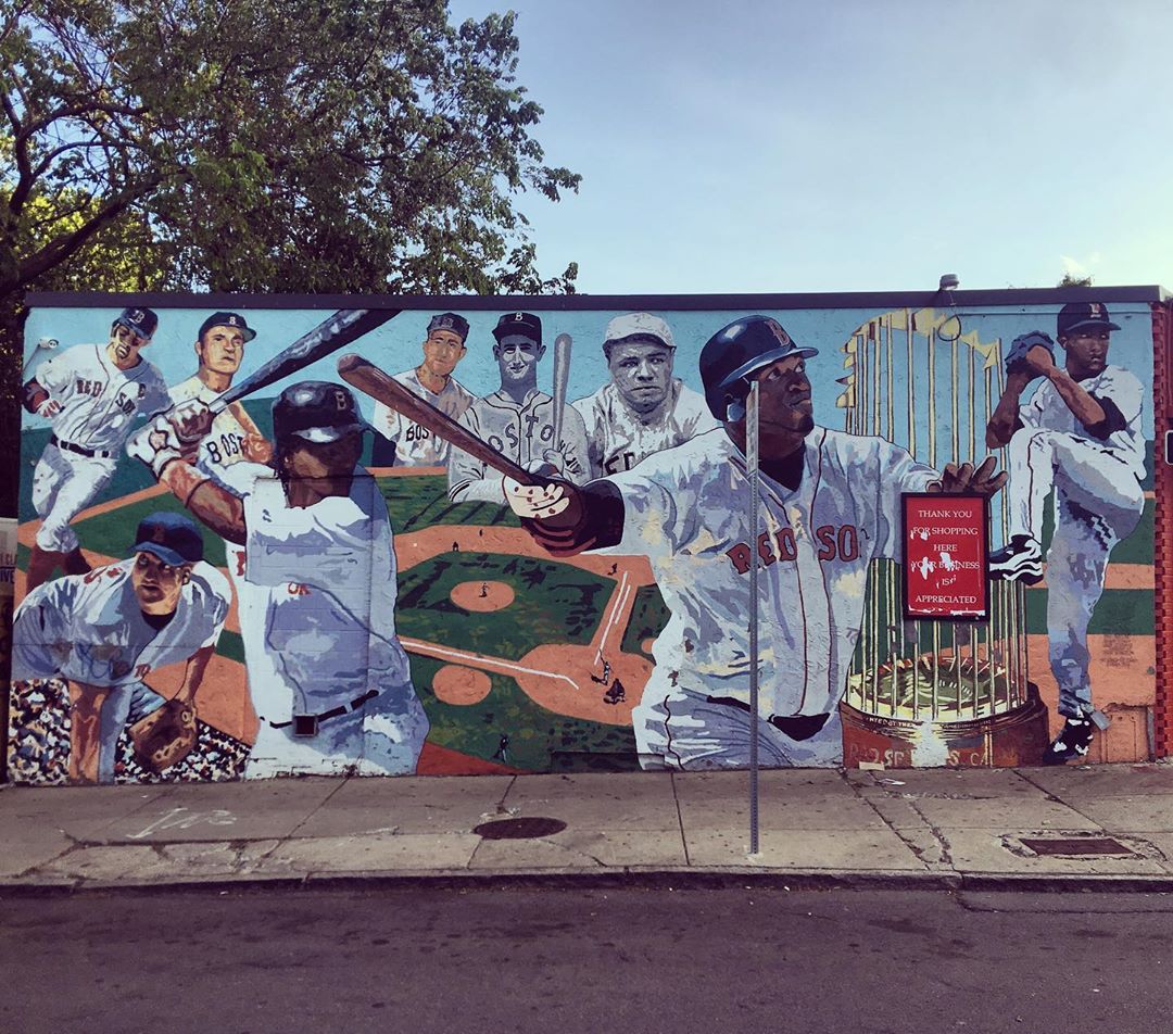 mural in Boston by artist unknown. Tagged: Boston Red Sox, sports
