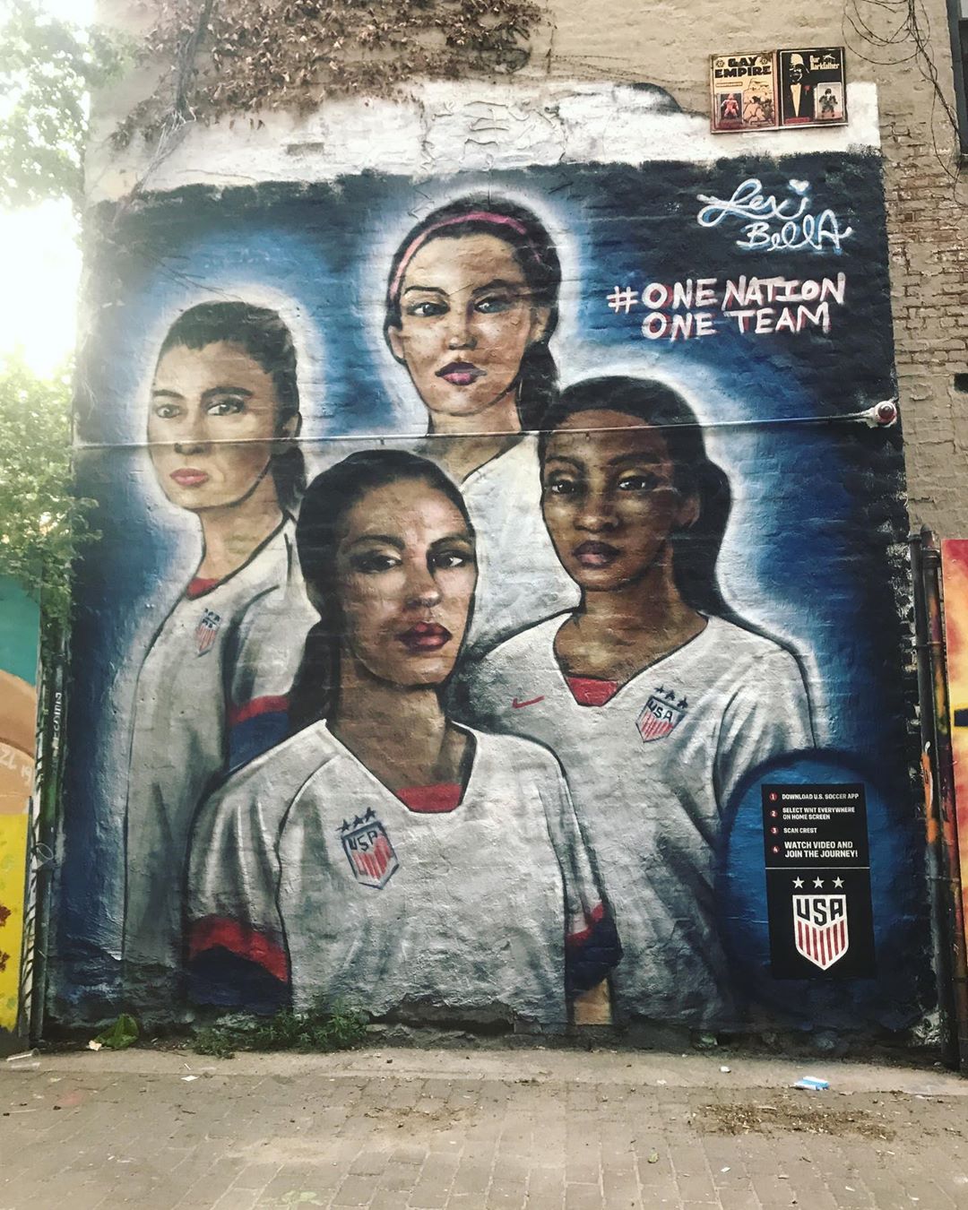 mural in New York by artist Lexi Bella. Tagged: soccer, sports, USWNT