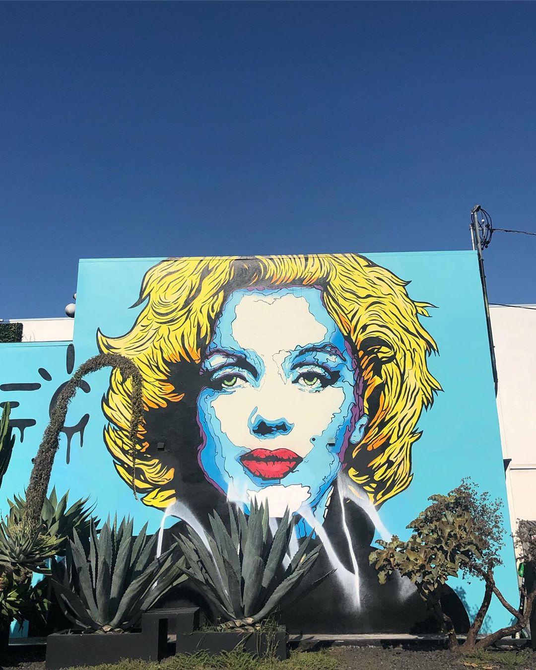mural in Los Angeles by artist Alec Monopoly. Tagged: Marilyn Monroe